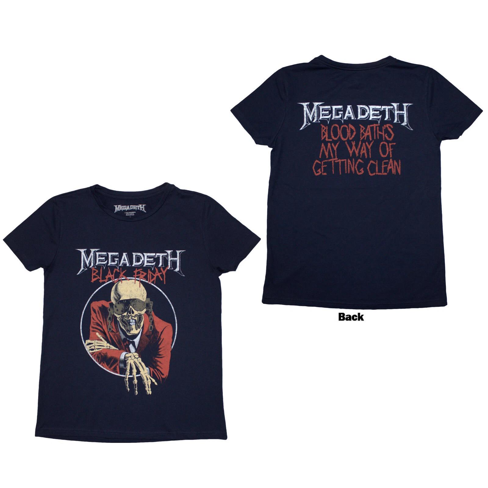 Megadeth Ladies T-Shirt: Black Friday (Back Print) (X-Large) M