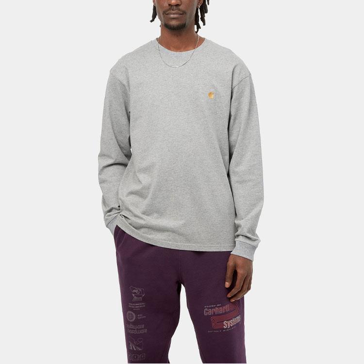 Carhartt WIP Solid Logo Casual Embroidered Long Sleeve T-Shirt Men Tops I026392-00M-XX