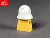 12 uds./lote Bloques MOC Casco Blanco Capa Barba Modelo 4cm Parte del Cuerpo de Figura Bloques de Construcción Educativos Pequeños Juguetes para Niños