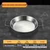Gold Thickened Stainless Steel Seafood Plate with Handles - Korean Style for Crawfish, Fries, Fried Chicken, and Rice.
