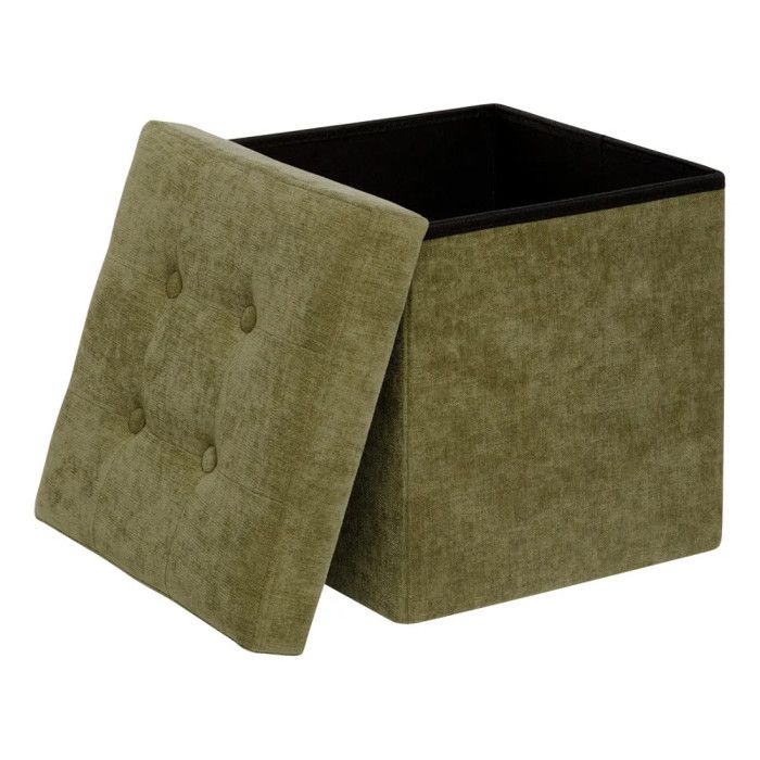 Pouf coffre pliable capitonne "Lysandre" Atmosphera
