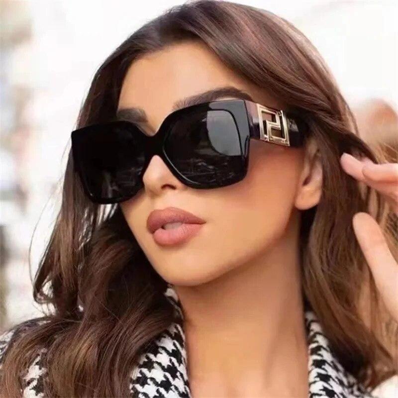 Sunglasses Men Women Vintage Oversize Trendy Square Gradient Shades Sun Glasses  Luxury  Design Fashion UV400 Eyewear