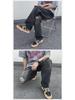 Men's Summer Korean Straight Casual Pants - Retro American Style Ripped Jeans