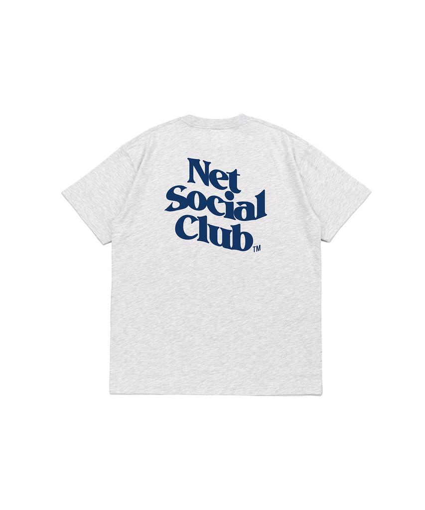 NET SOCIAL CLUB Wavy Vivid Logo Tee (Light Melange)