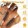 1/6Pcs With Handle Steel Bore Brush Stainless Steel Cleaning Brush  for Power Drill Impact Driver