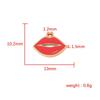 Trendy Mirror Titanium Steel Red Lips Pendant for DIY Necklace & Bracelet
