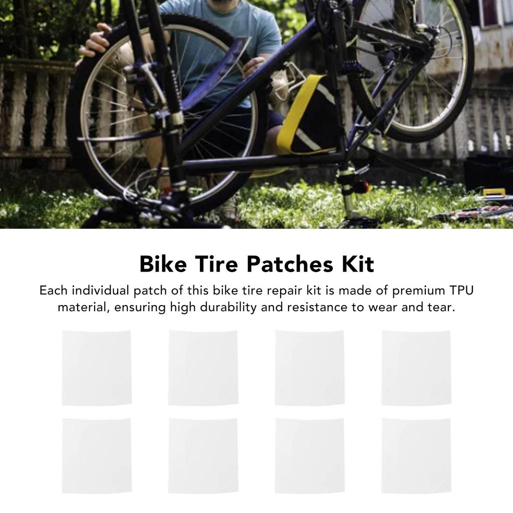 8PCS Bicycle Tire Patch TPU Universal Wearproof Bike Tire Patch Repair Kit For Bicycle Inner Tube