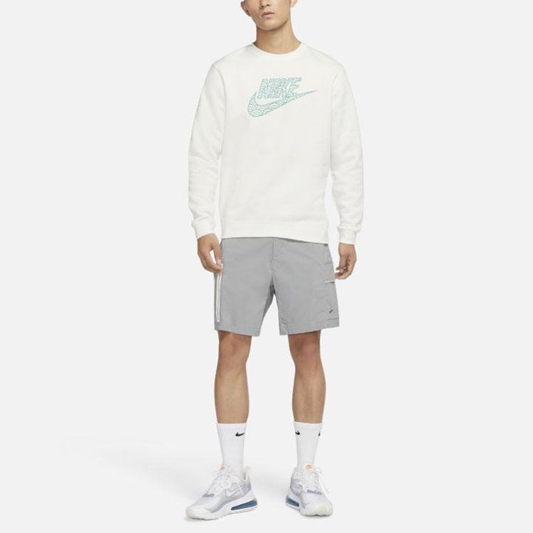Nike Casual Sport Round Neck Pullover Sweatshirt Men Sweatshirt White DR7829-133