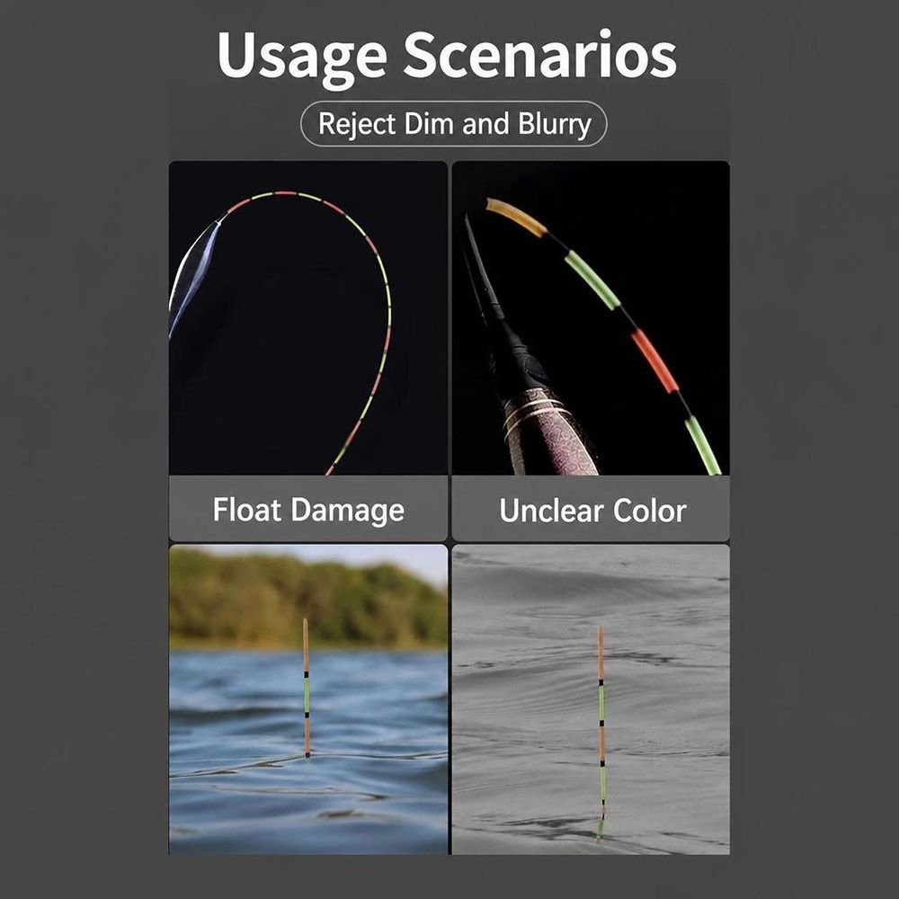 Visualable Fishing Float Indicators Tail Painting Glow Fishing Floats Fishing Floats  For Fishing