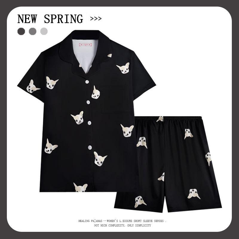 "Crayon Shin-chan" Large Size Women's Pajamas Women's Summer Short Sleeve Japanese Student Cartoon Cute Loungewear Set