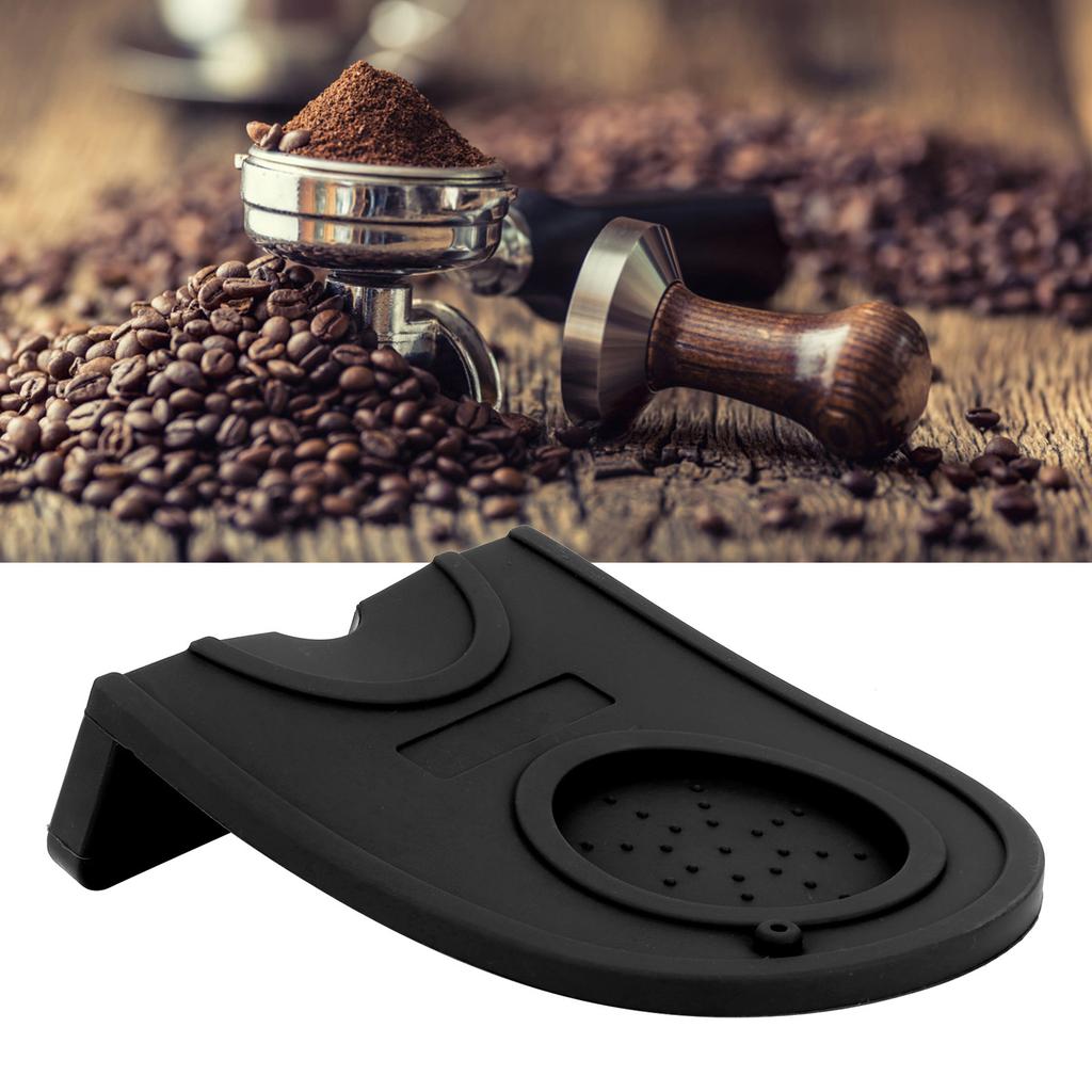 Silicone Coffee Tamper Mat Pad Coffee Tamper Holder Machine Accessories Kitchen ToolBlack