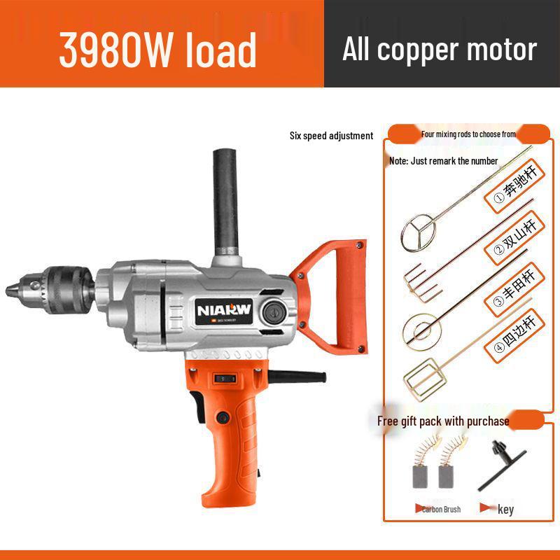 High-Power Electric Mixer for Paint, Putty, Cement & Mortar