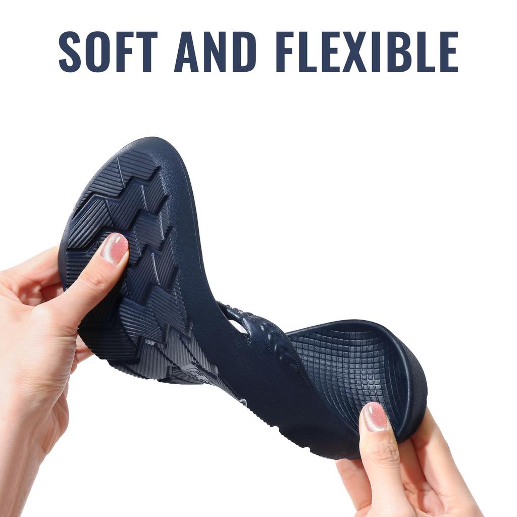Fashion Comwarm Women's Arch Support Flip Flops 2025 Orthotic Sandals For Plantar Fasciitis Relief Outdoor Non Slip Ladies Beach Slides