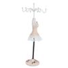 Jewelry Stand Display Earrings Necklace Storage Polyresin Doll Holder with Rotatable