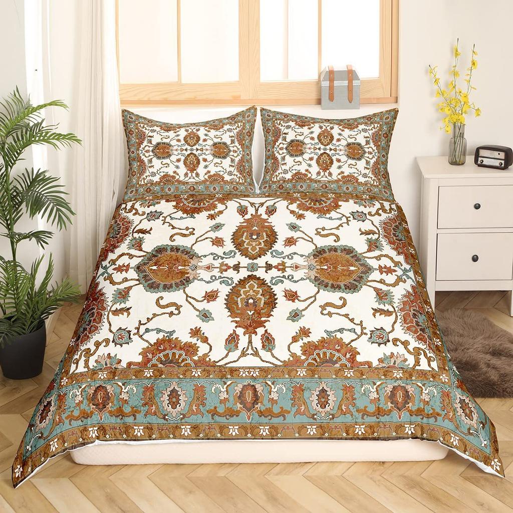 Bohemian Quilt Cover Bedding Retro Art Duvet Cover Three-Piece Set