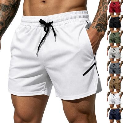 Mens Athletic Mesh Shorts with Drawstring Waist and Zipper Pockets Breathable Workout Gym Training Running Shorts