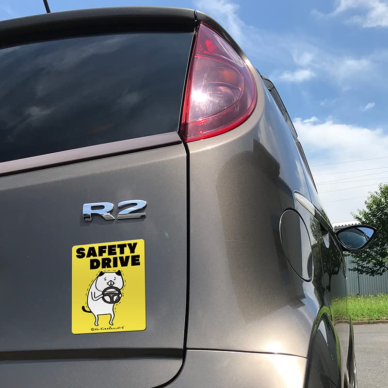 Panda and Dog Safe Drive Car Magnet Sticker Weak Type Cat
