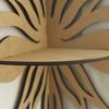 Artistic Carved Hollowed Flower Corner Shelf Wall Mounted Storage Rack Home Decors Crystal Display Floating Organizers