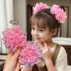 2 Stück Kinder Kopfblume Haarschmuck Niedliche Prinzessin Kleines Mädchen Fleischbällchen Haarreifen, Blume Kopfseil Haargummi