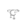 Elegant Unique Exquisite Charming Stylish Ventfille Genuine Copper Moon Tassel Opening Female Fashion Ins Ring Design