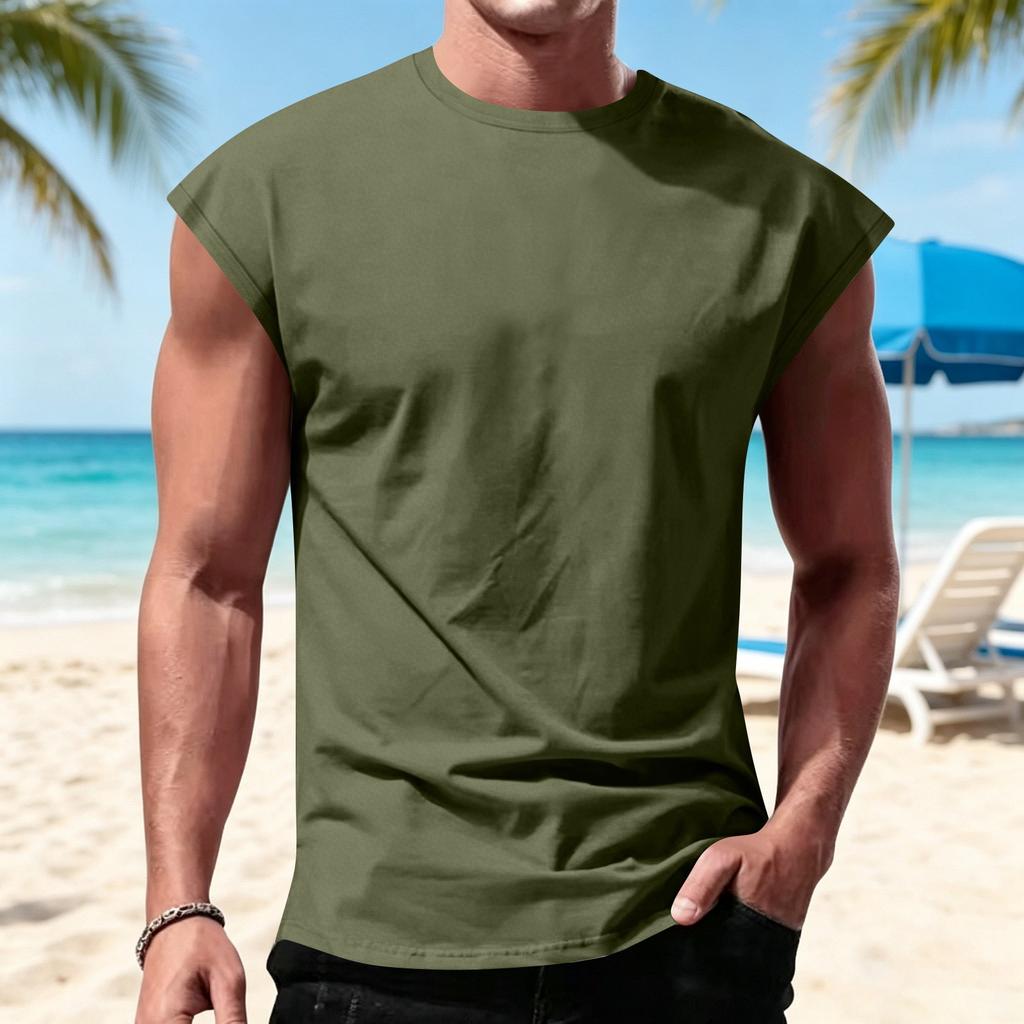 Men's Casual Button Front Vest Sleeveless Tank Top for Everyday Wear