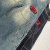 RogueWave Y2K Nové Streetwear Džíny Vintage Prané Volné Džíny Harajuku Punk Rovné Ležérní Gotické Široké Kalhoty