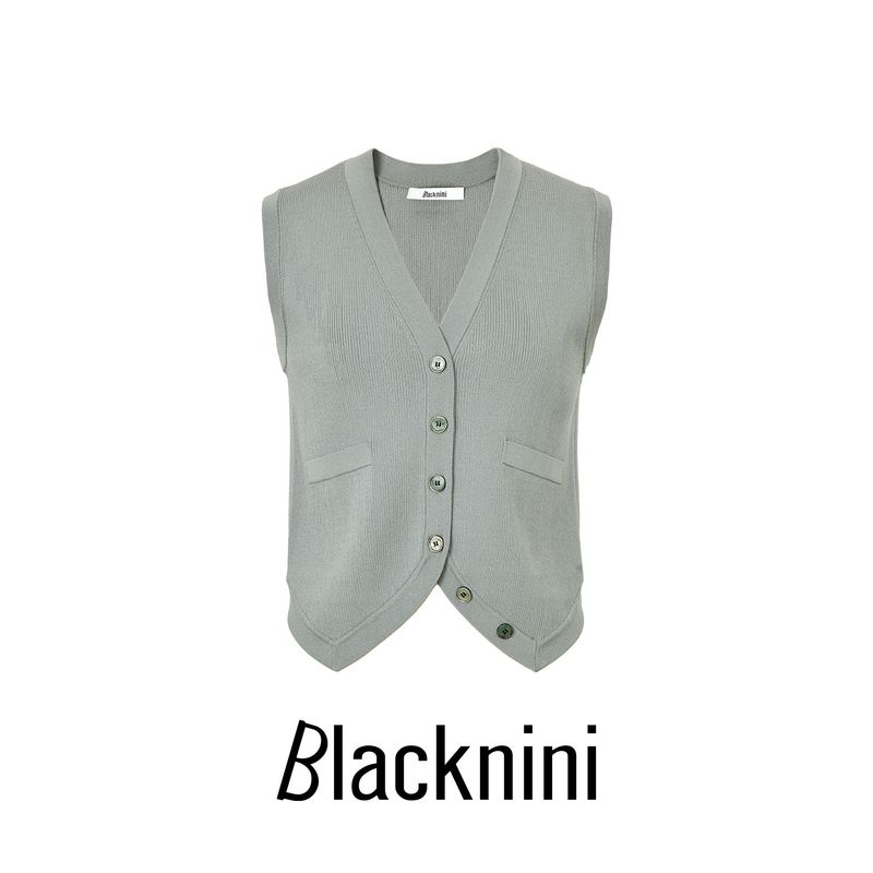 Blacknini Yin WAF/BC Vest Japan Triacetic Acid Elasticity Knitting Vest Cardigan (Three Colors)
