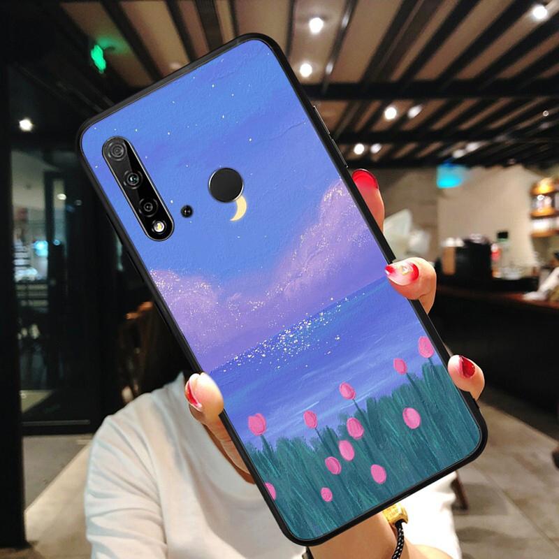 Hand Painted Flower Sceneary Phone Case For Huawei P50 Pro P30 P40 Lite P40Pro P20 Lite P10 Plus Mate 20 Pro Mate20 X