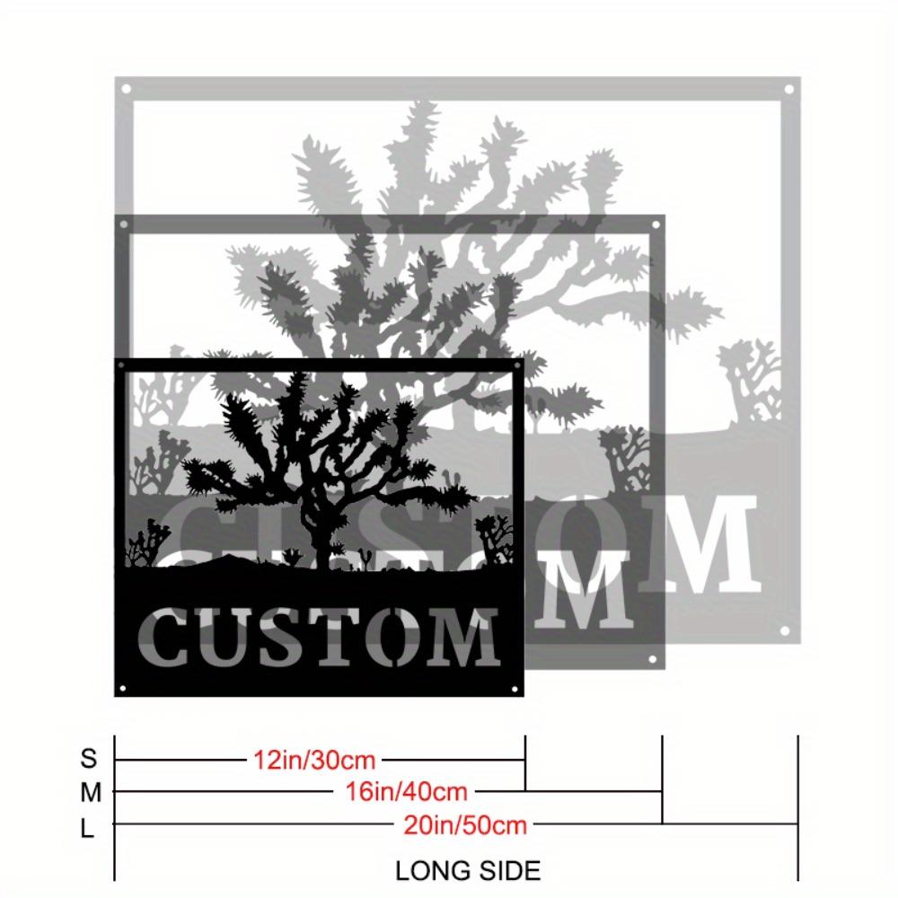 

Custom Made Joshua Tree Metal Wall Art, Personalized House Number Sign, Home Decor S