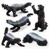 Honey Badger Figurine Realistic Simulation Wild Animal PVC Miniature Honey Badger Educational Toy for Kids