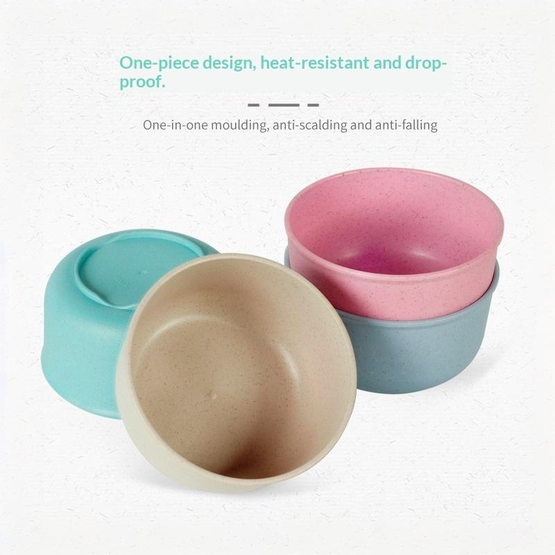 Wheat Straw Bowl Set Unbreakable Lightweight Food Safe For Kitchen Daily Use Camping Picnic Nordic-Style Bowl