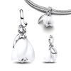 Nuovo Ciondolo a Goccia Fiore Bucaneve Adatto per Braccialetti Collane Ciondoli Fai-da-te Accessori Gioielli Donna Regalo Invernale di Natale