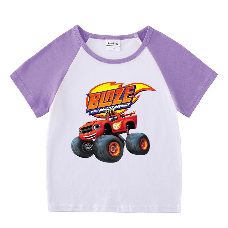 Kids' 2026 Summer Raglan T-Shirt - Short Sleeve, Unisex Top for Boys and Girls, Baby Half Sleeve Tee