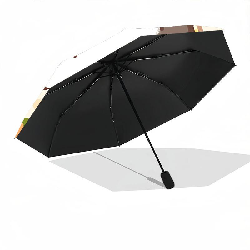 1pc Guinea Pig Automatic Opening/Closing Umbrella with Operation & Windproof Canopy - Folding Design, Holiday Gift Yy260225112
