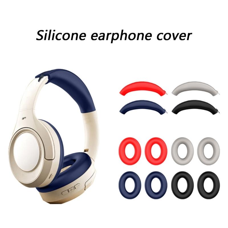 Replacement Ear Pads Earphone Cushion Headbeam Pad for IKF King Professional Headphone Noise Isolating Silicone Earpads