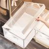 Foladable Clothes Storage Box Transparent PVC Wardrobe Organizer Underwear Socks Storage Basket Household Storage Artifac