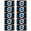 10Pcs Carbon Fiber Steering Wheel Car Logo Emblem 3D Stickers For BMW Mercedes benz Alfa Romeo Dodge Renault Mini Mazda Opel Toyota Ford Jeep Honda