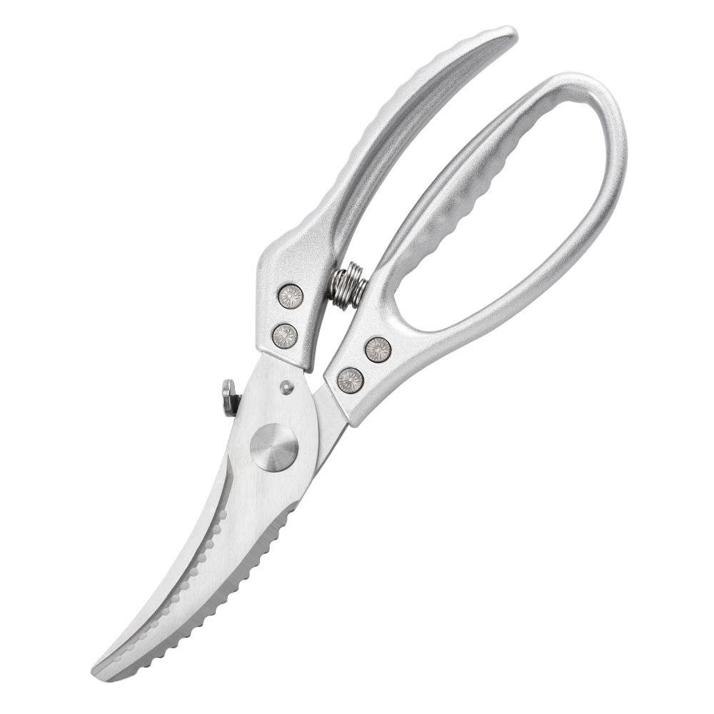 Heavy Duty 420J2 Stainless Steel Kitchen Scissors with Aluminum Alloy Handle for Food BBQ Meat Chicken
