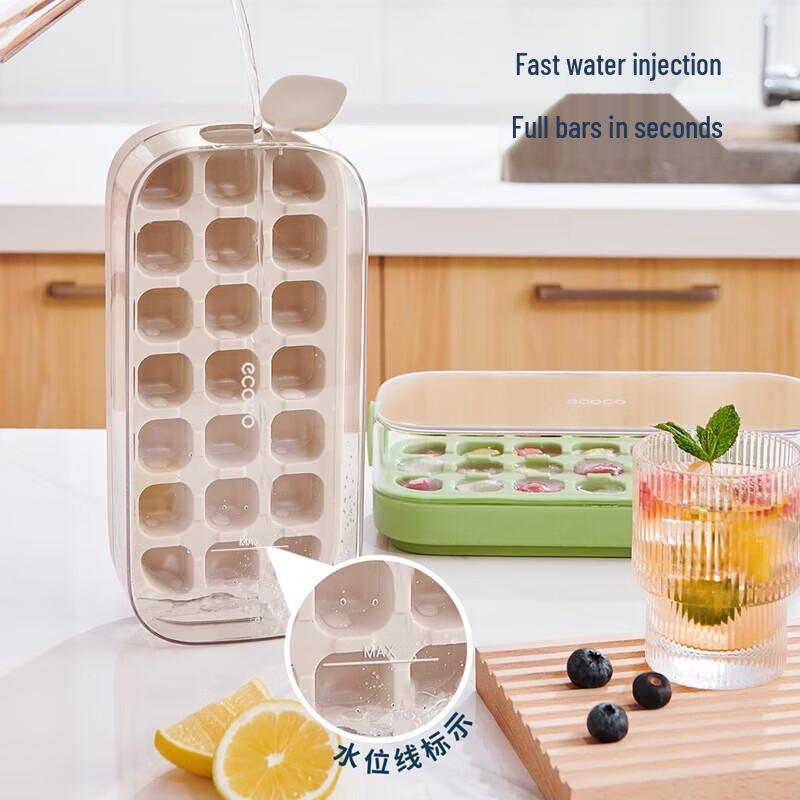 ecoco Press-Type 21-Grid Ice Cube Tray
