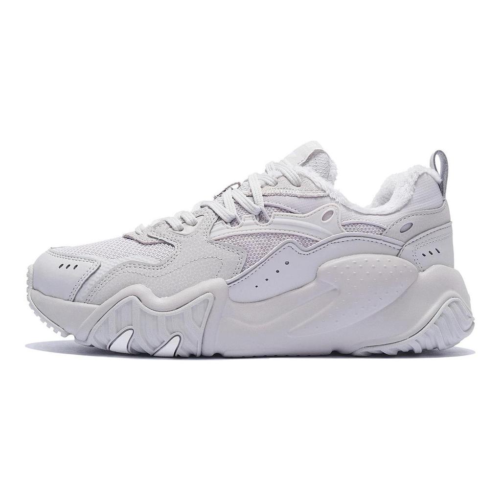 Li Ning Cat Paw Lite Wntr Textile, Synthetic Leather Fleece lined Slip Resistant, Abrasion Resistant, Thermal Low top AGCS347-2