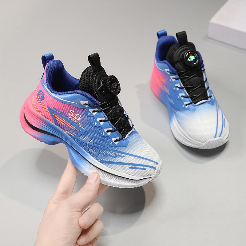 Boys basketball shoes 2025 summer new children's sports shoes medium and older children's running shoes students outdoor running shoes