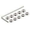 Uxcell 10pcs Landing Gear Stoppers, 2.55x7mm0.1x0.28inch, Airplane Wheel Collar Blocks with Wrench for RC Airplane Models and Remote Control Aircraft