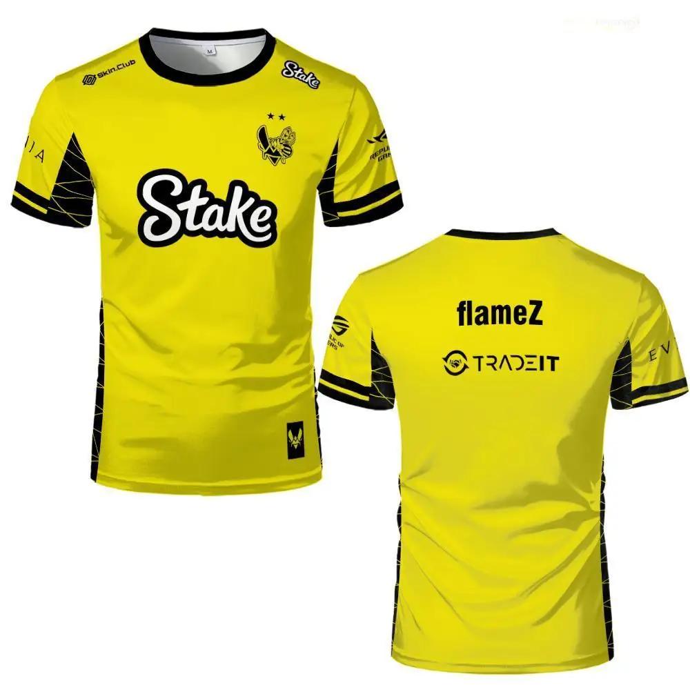 Team Vitality Esports Club University 2025 IEM Cologne Dres CSGO Pro League Major Tréninková Uniforma Unisex Nové Žluté Tričko