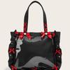 Japanische gerüschte Bandschleife Ita Tasche Damen Süß Niedlich Multifunktional Durchsichtige Umhängetasche Damen Anime Abzeichen Geräumige Tragetasche