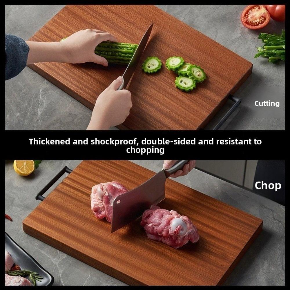 Thickened Wood Cutting Board No Paint Double-sided Chopping Board No Wax Anti-slip Antibacterial Cutting Board Kitchen Use