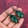 Faceted Zambian Emerald Earring Copper Wire Wrapped Earring Genuine Gemstone Earring Copper Wire Wrap Jewelry Handmade Earrings Gift For Her