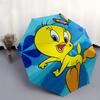 1pc Tweety Bird with Butterfly Umbrella with Plastic Handle,Cartoon Pattern,Suitable for All Seasons Multi-functional Umbrella467