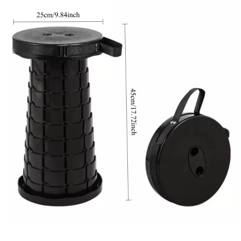 Teleskopowe krzesło wędkarskie z regulowaną wysokością, przenośne i składane plastikowe siedzisko do użytku na zewnątrz do wędrówek, wędkarstwa