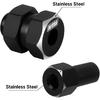 INJORA Black Stainless Steel Wheel Hex Hub +5mm Extenders for Axial SCX24 Upgrade 1/24 RC Crawler, 12g/Set