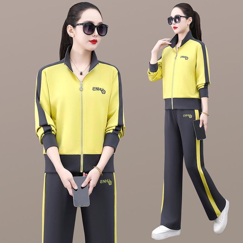 Women's Slimming Two-Piece Sportswear Set: Casual Hoodie & Pants for Running, Spring/Autumn